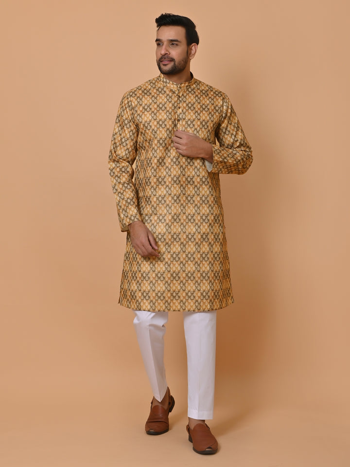 Leafs Orange Kurta Set - KM36662-107