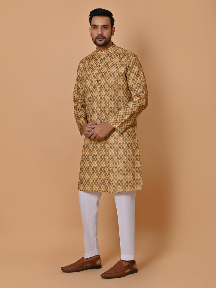 Leafs Orange Kurta Set - KM36662-107