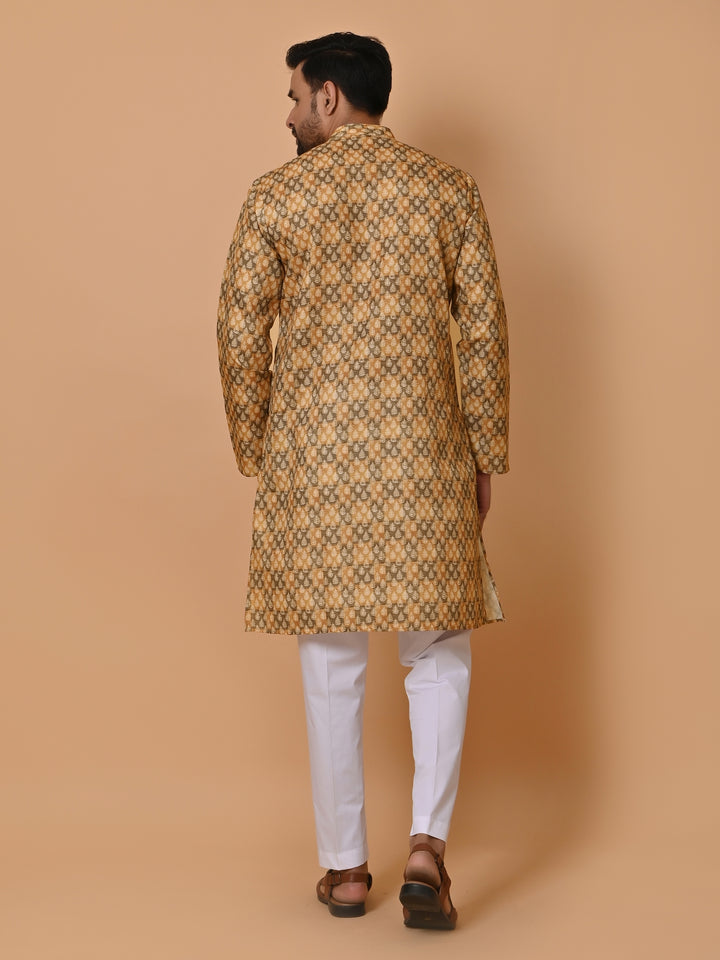 Leafs Orange Kurta Set - KM36662-107