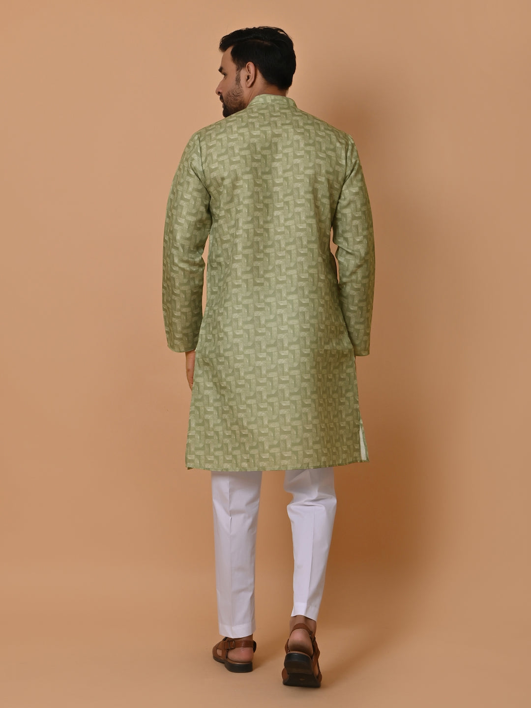 Geometric Pista Kurta Set - KM36662-111