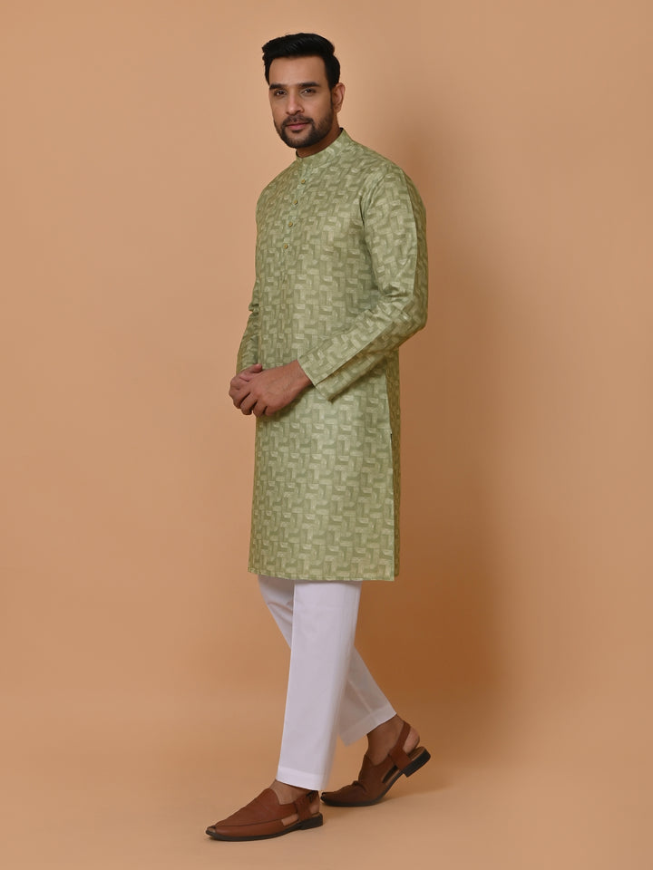 Geometric Pista Kurta Set - KM36662-111