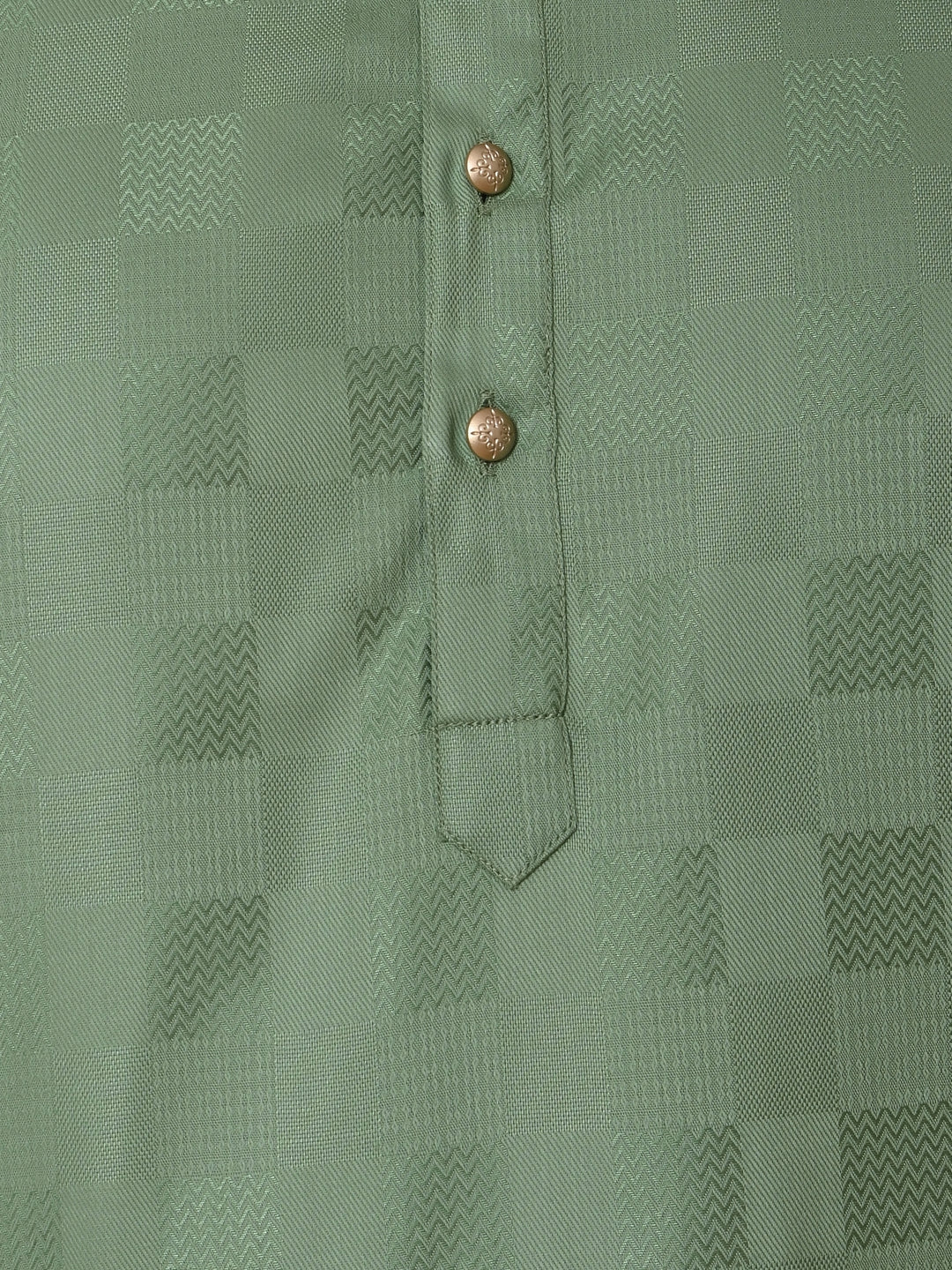 Checked Green Kurta Set - KM36995-512