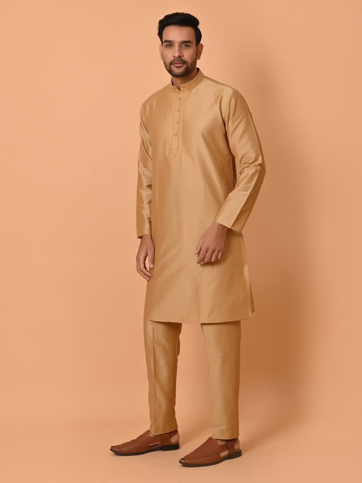 Solid Gold Kurta Set - KM35476-6