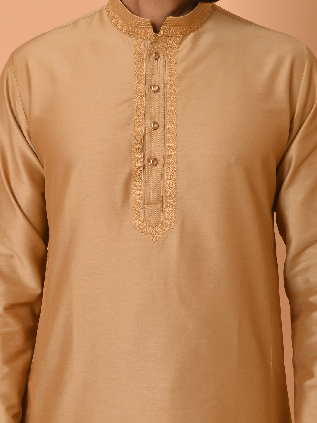 Solid Gold Kurta Set - KM35476-6