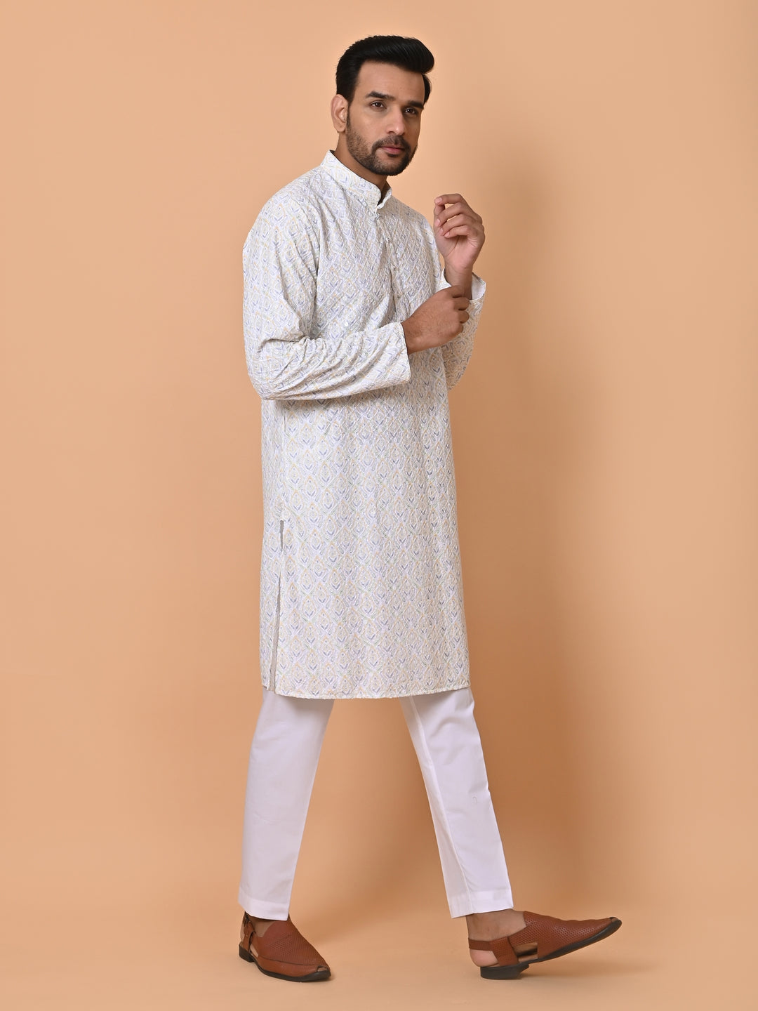 Sequence Mustard Kurta Set - KM37058-4