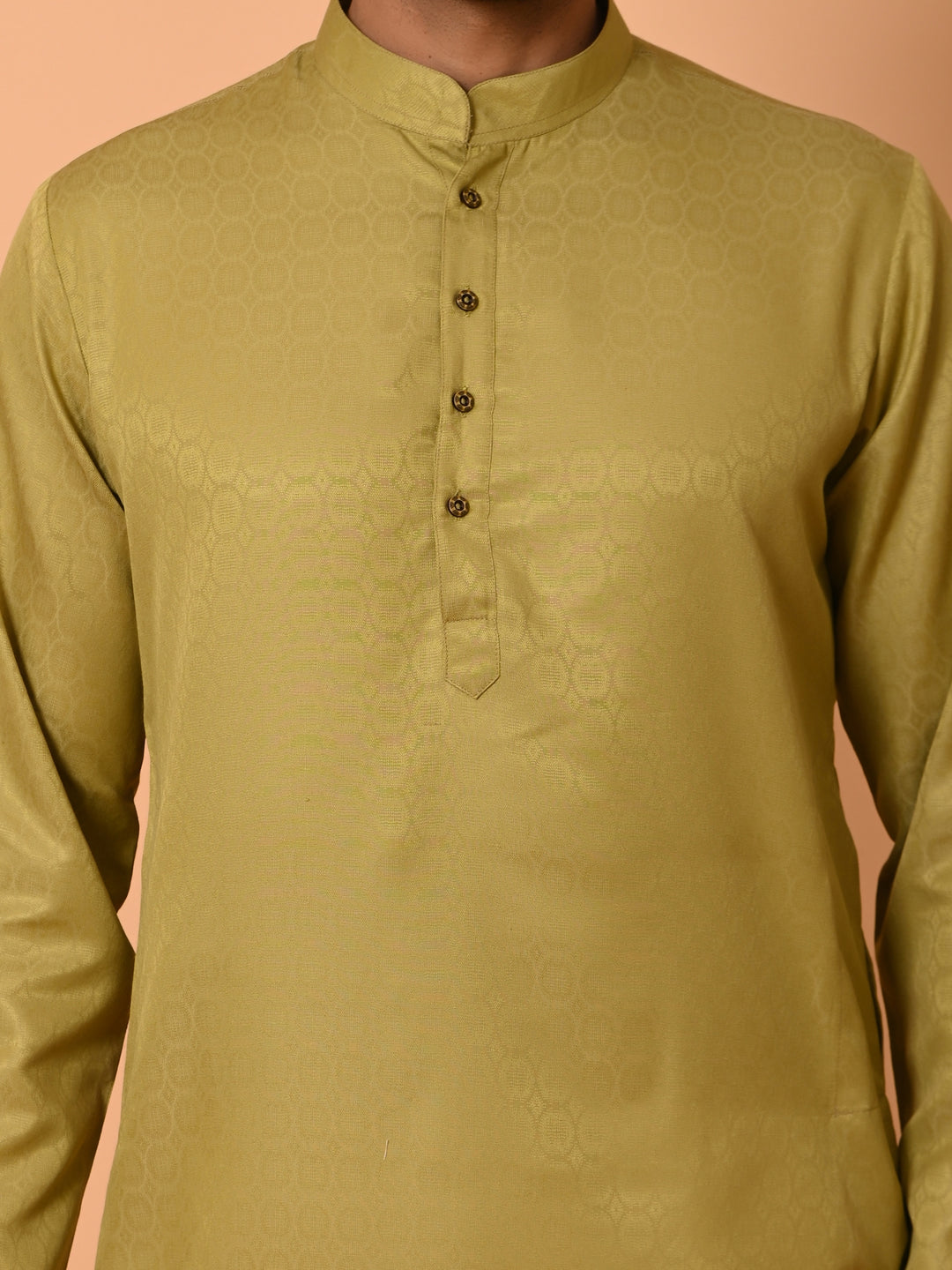 Geometric Olive Kurta Set - KM37232-31