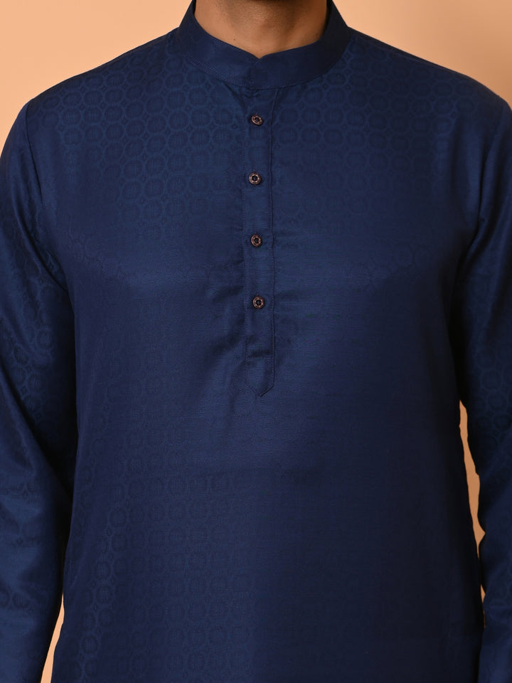 Geometric Navy Blue Kurta Set - KM37232-37