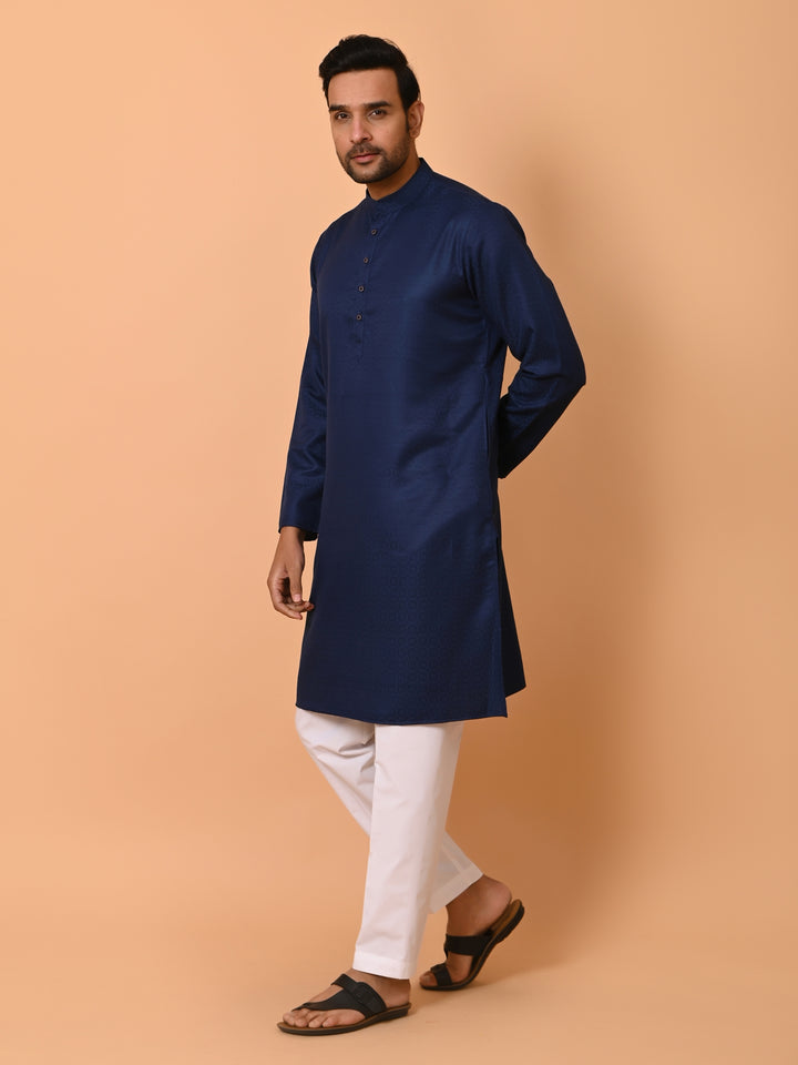 Geometric Navy Blue Kurta Set - KM37232-37