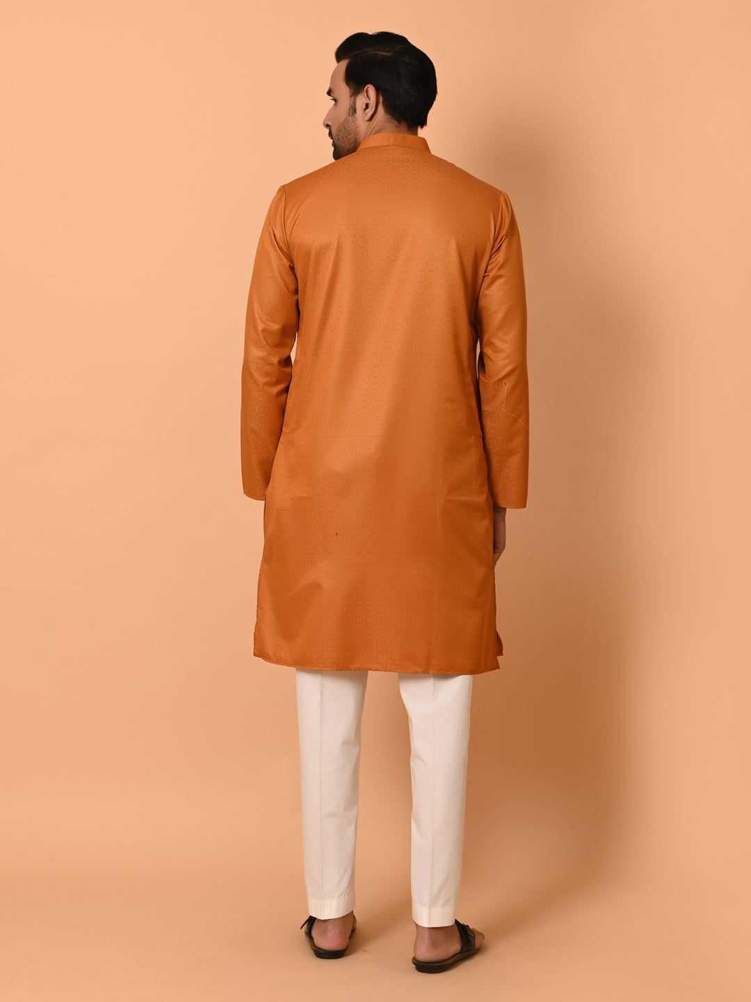 Geometric Rust Kurta Set - KM37232-35