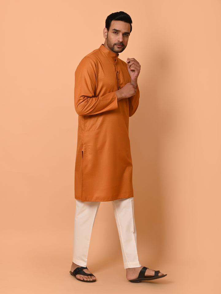 Geometric Rust Kurta Set - KM37232-35