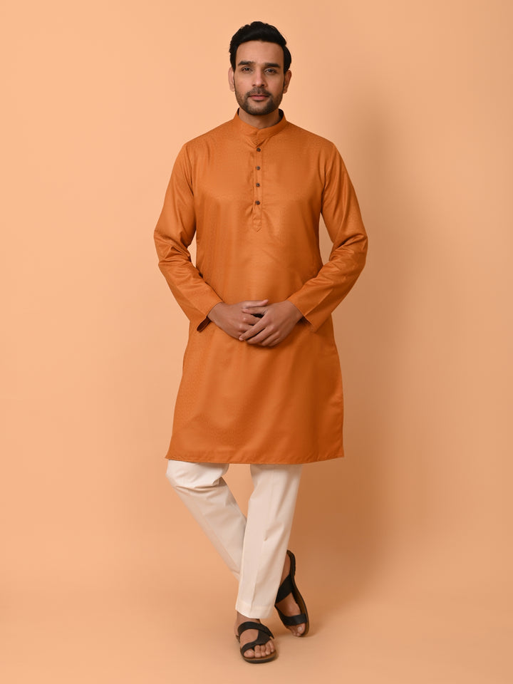 Geometric Rust Kurta Set - KM37232-35