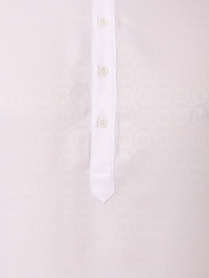 Geometric White Kurta Set - KM37232-21