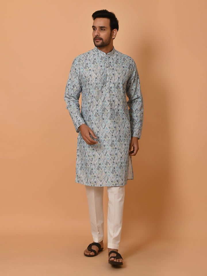 Sequence Grey Kurta Set - KM37343-153