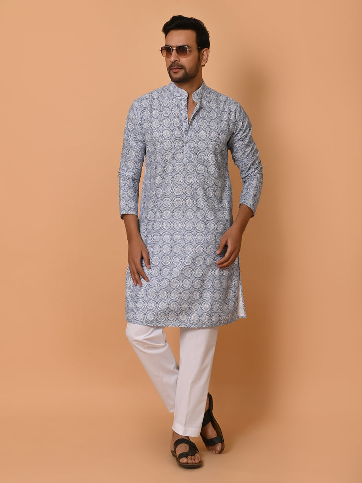 Sequence Blue Kurta Set - KM37351-7041A