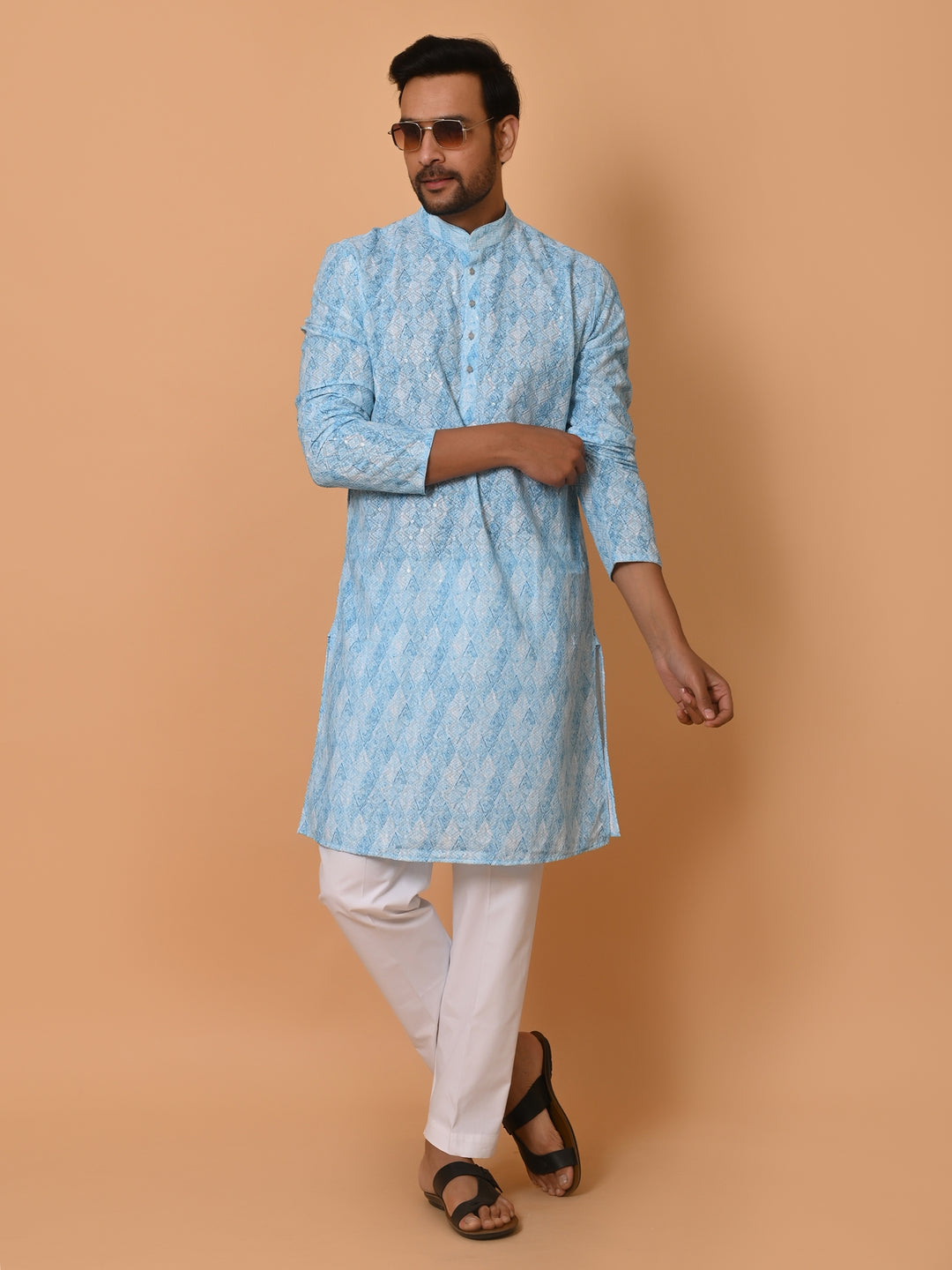 Sequence Blue Kurta Set - KM37572-63