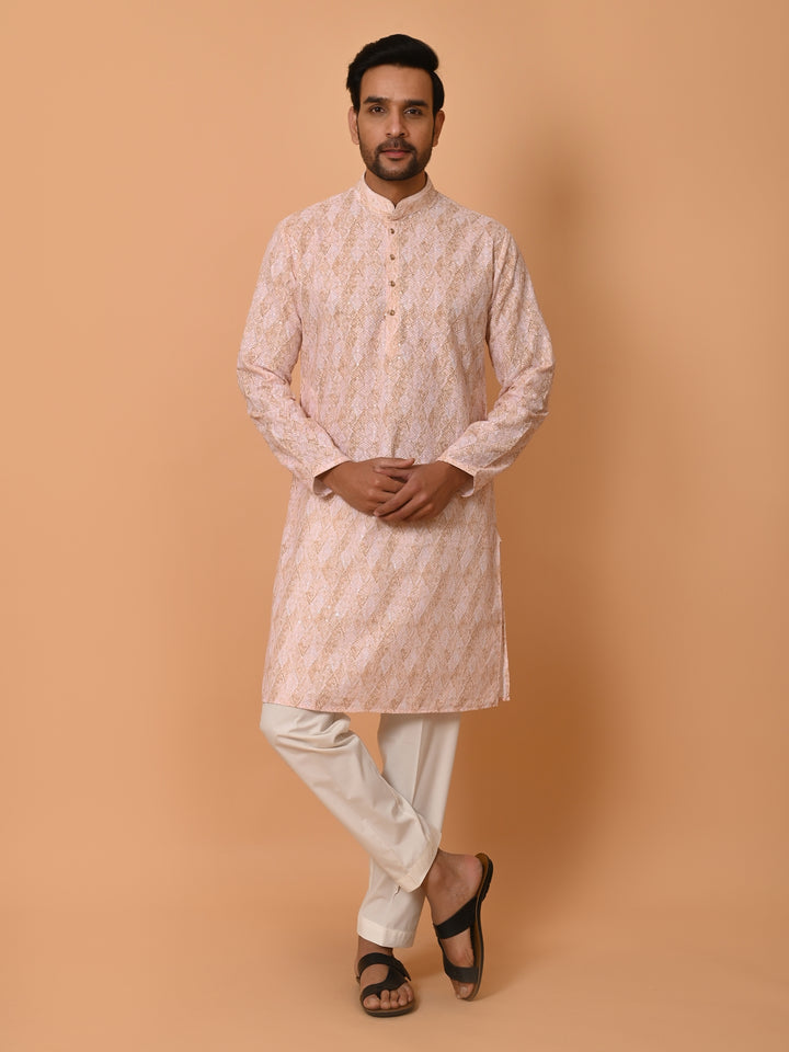 Sequence Peach Kurta Set - KM37572-65