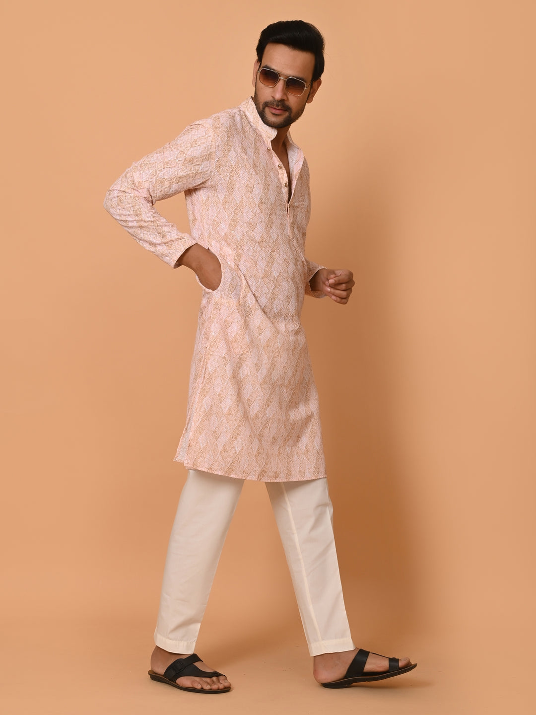 Sequence Peach Kurta Set - KM37572-65