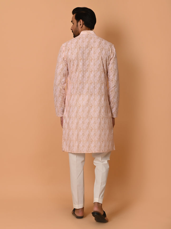 Sequence Peach Kurta Set - KM37572-65