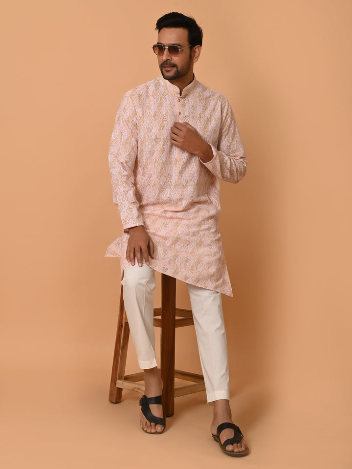 Sequence Peach Kurta Set - KM37572-65