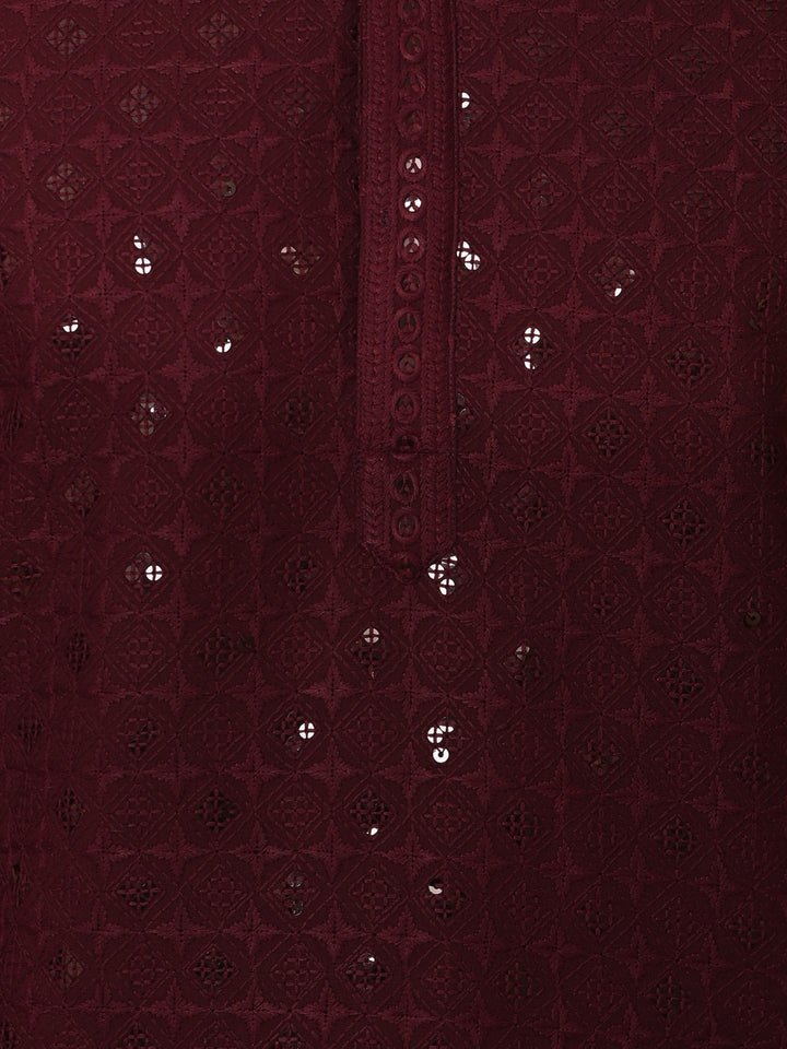 Sequence Wine Kurta Set - KM32698-12