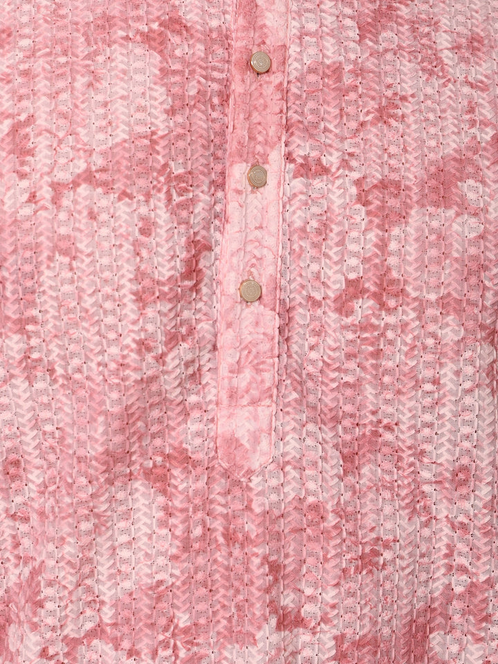 Chikan Pink Kurta Set - KM37704-200