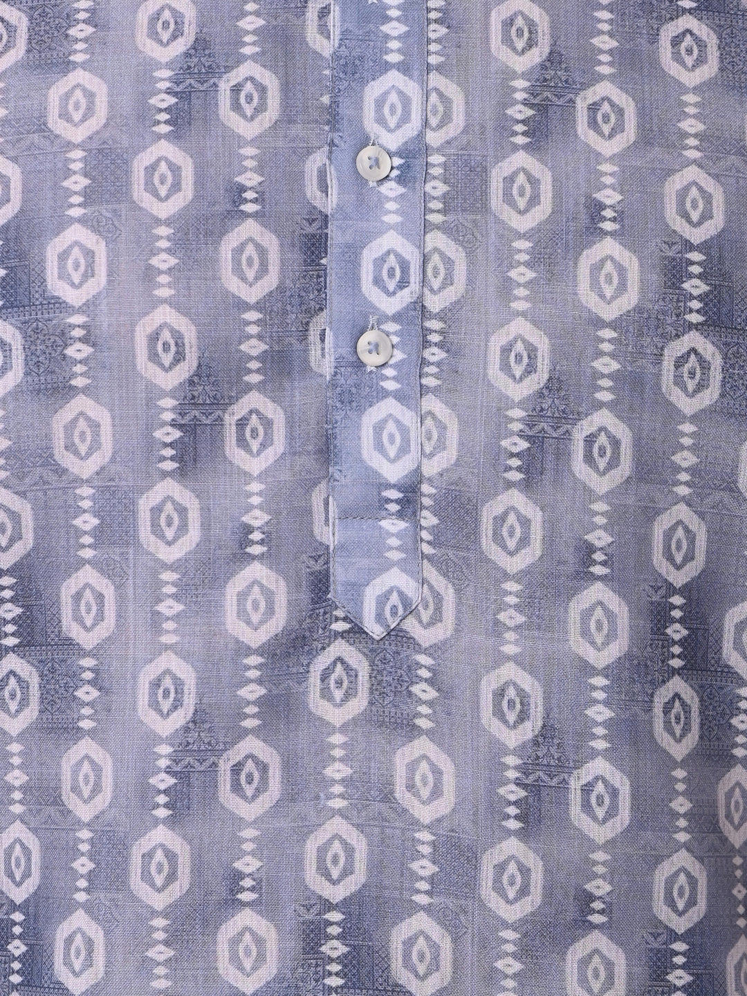 Geometric Blue Kurta Set - KM37731-134