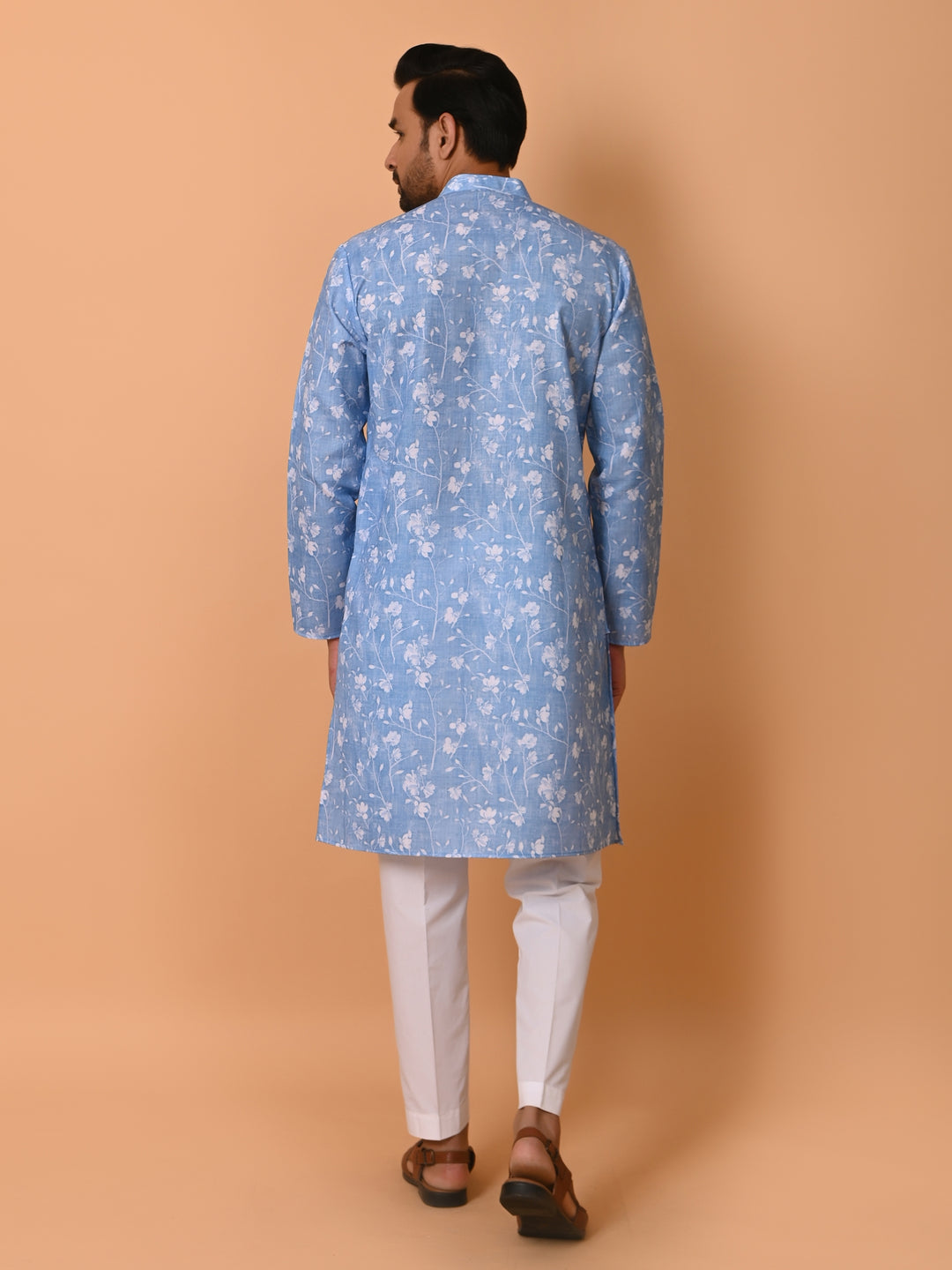 Floral Blue Kurta Set - KM37736-133