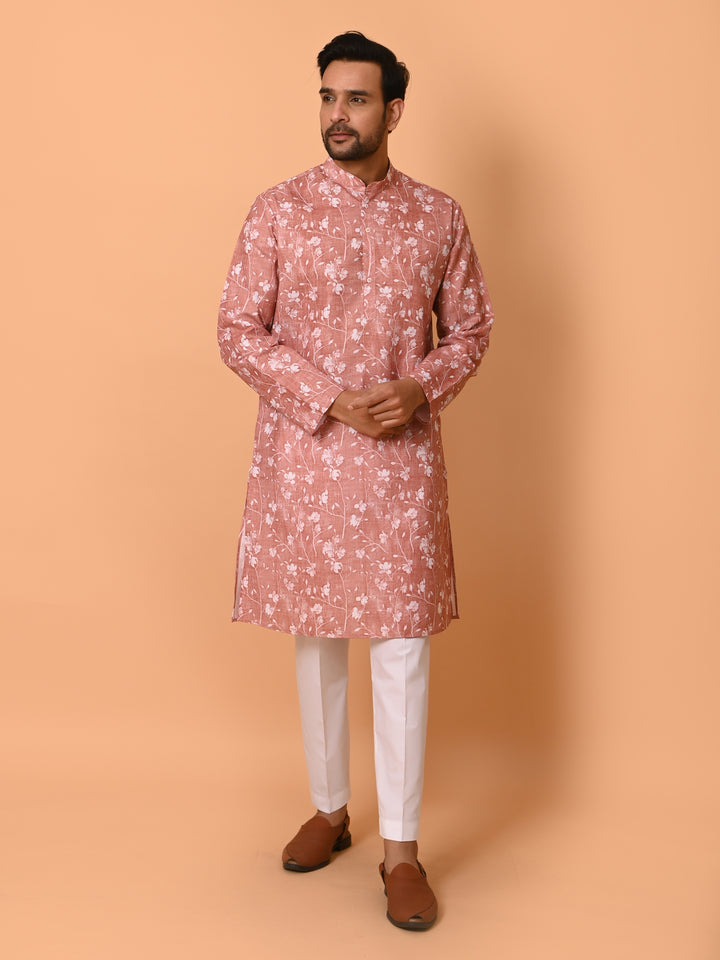 Floral Rust Kurta Set - KM37736-136