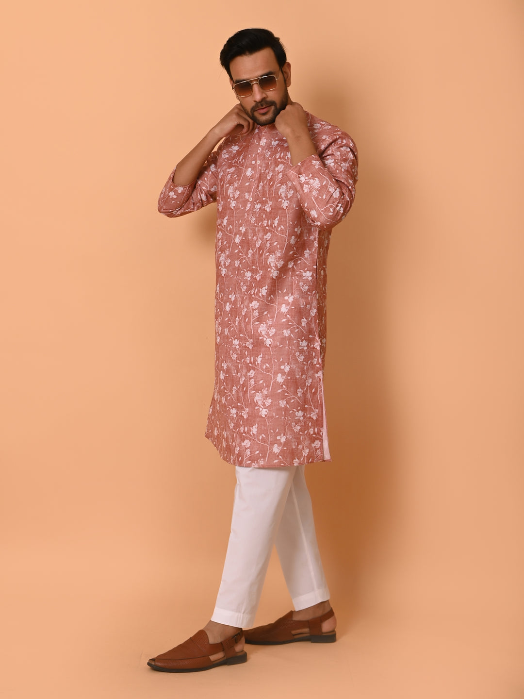 Floral Rust Kurta Set - KM37736-136