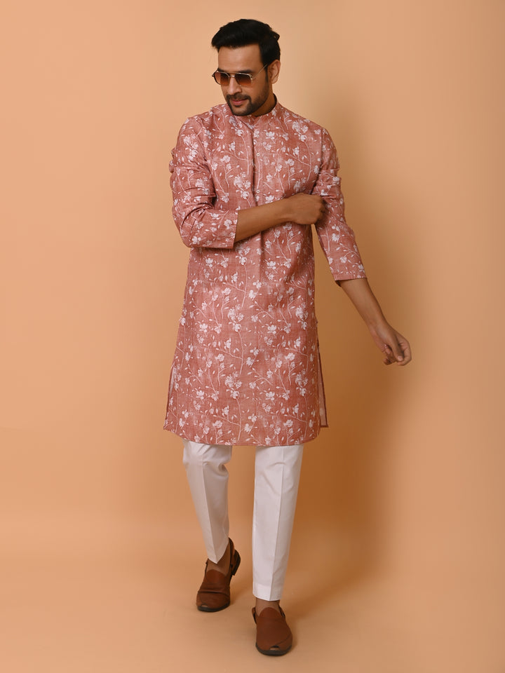 Floral Rust Kurta Set - KM37736-136