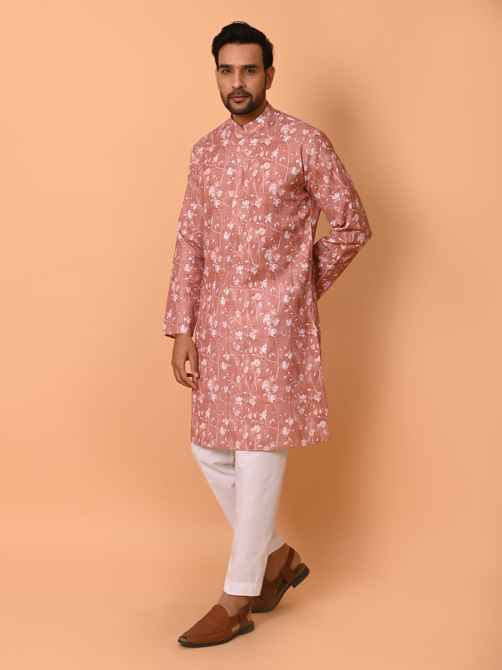 Floral Rust Kurta Set - KM37736-136