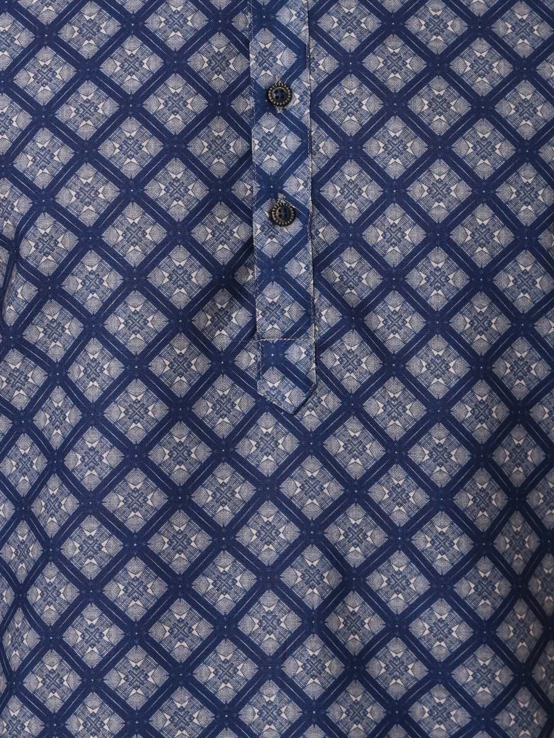 Checked Navy Blue Kurta Set - KM37737-128
