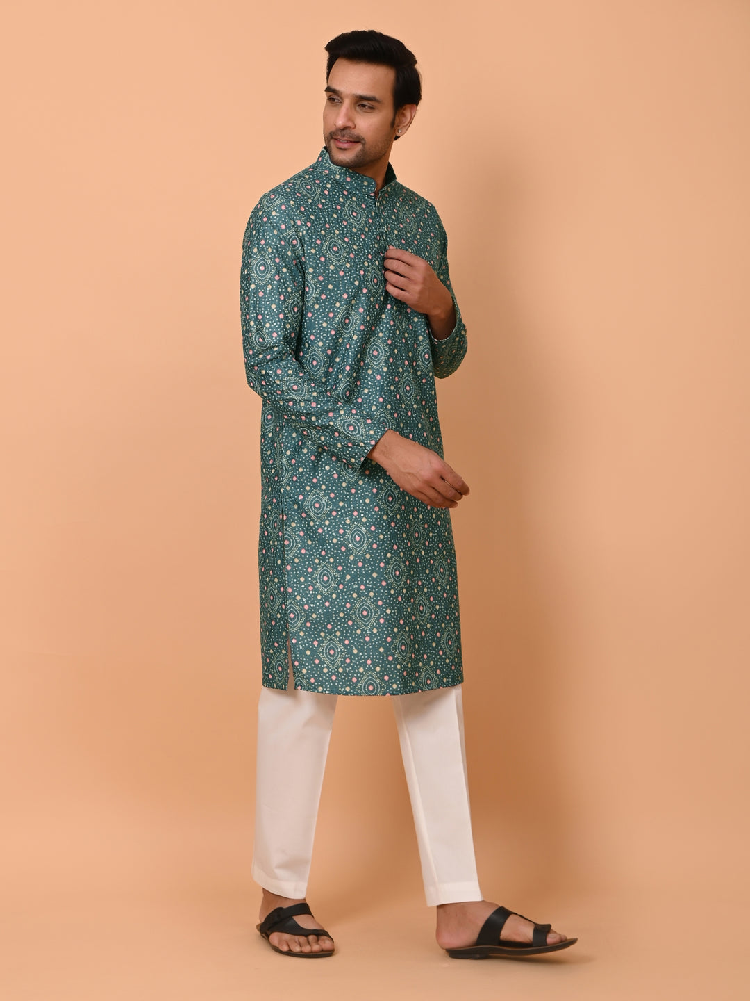 Bandhani Blue Kurta Set - KM36491-706F