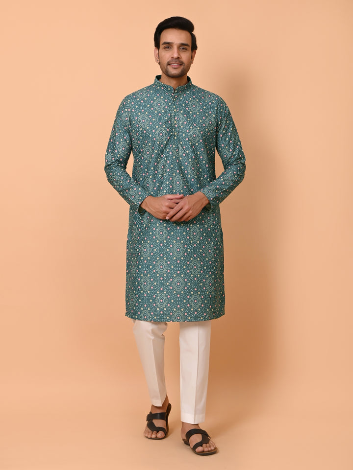 Bandhani Blue Kurta Set - KM36491-706F