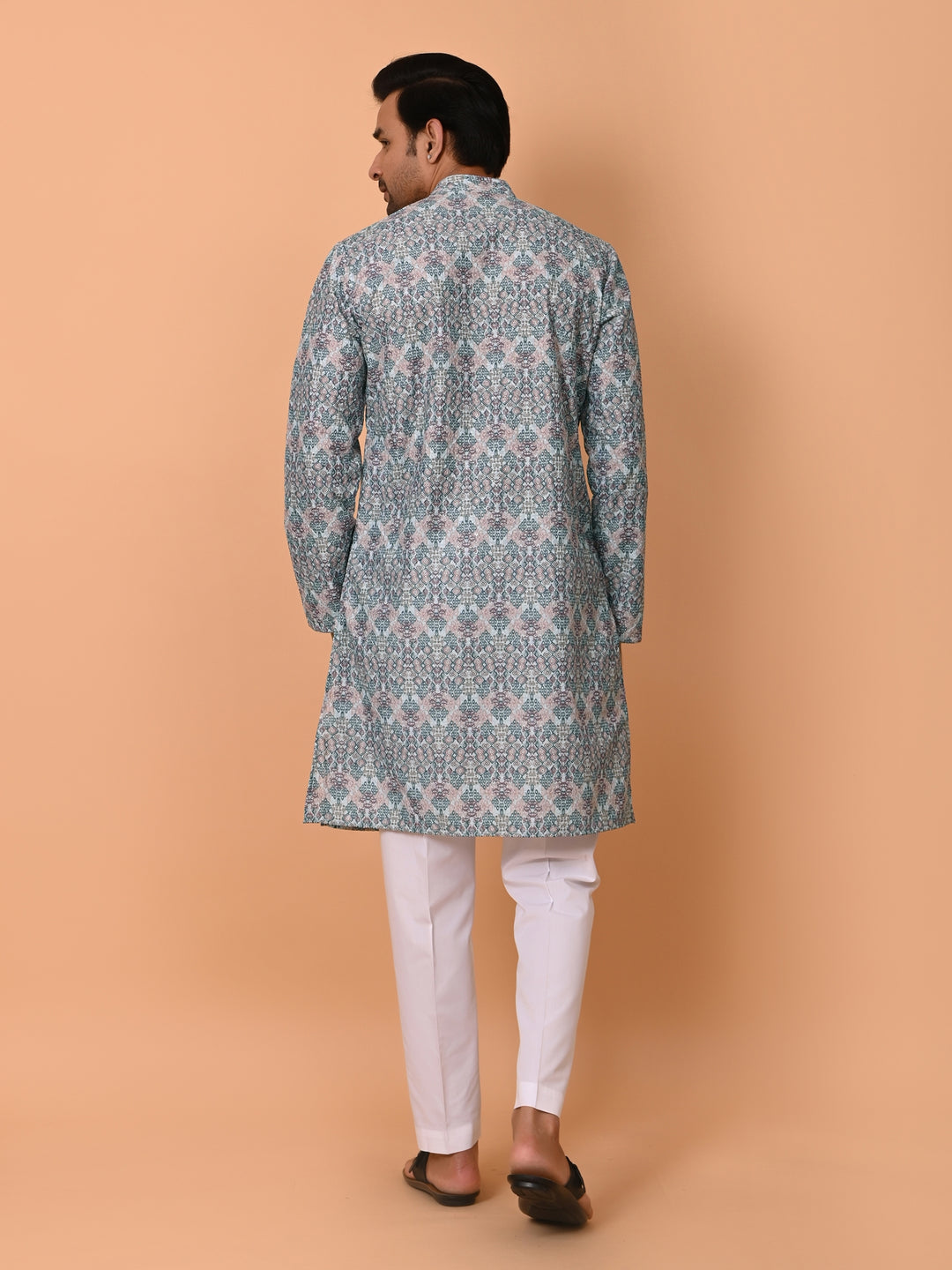 Chikan Blue Kurta Set - KM37862-23C