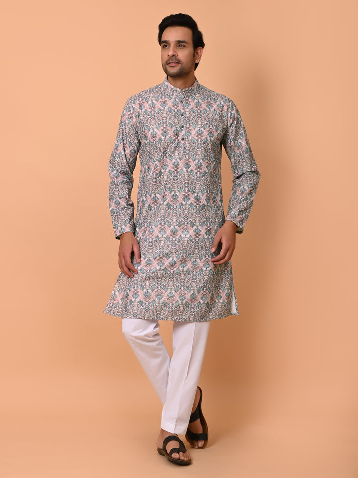 Chikan Pink Kurta Set - KM37862-23D