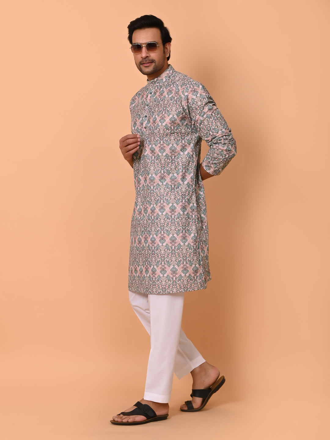 Chikan Pink Kurta Set - KM37862-23D