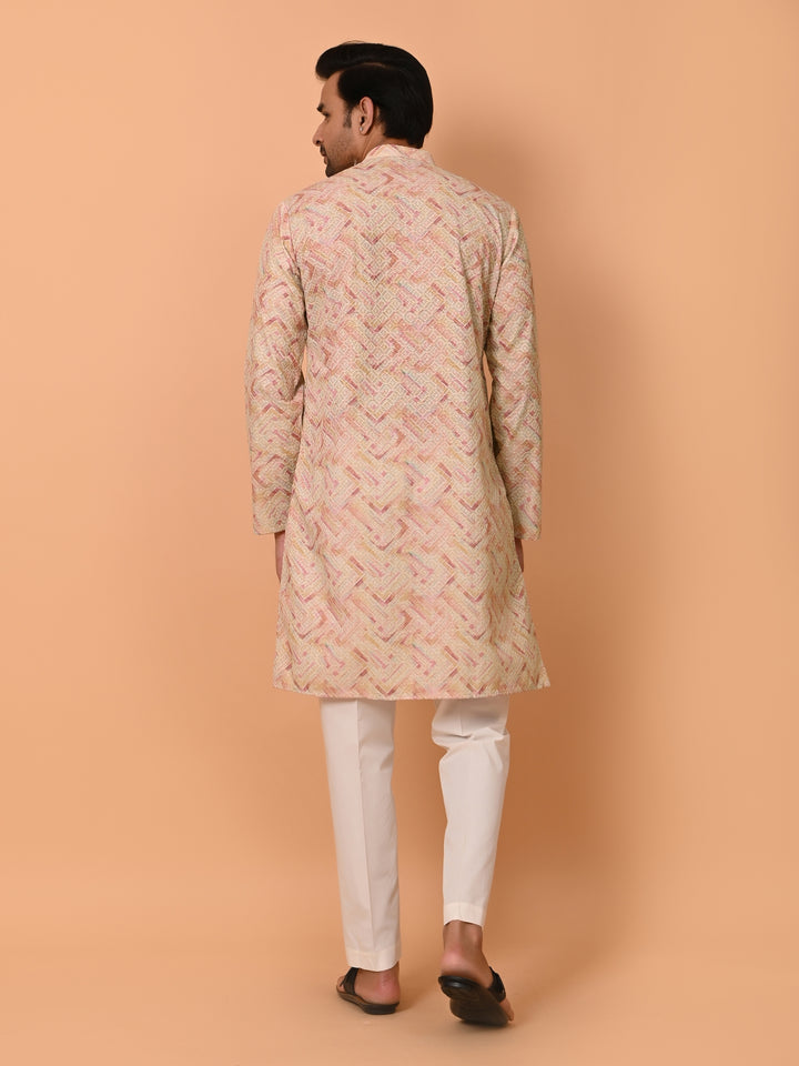 Chikan Pink Kurta Set - KM37863-54C