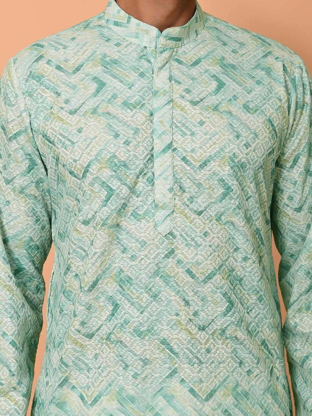 Chikan Green Kurta Set - KM37863-54A