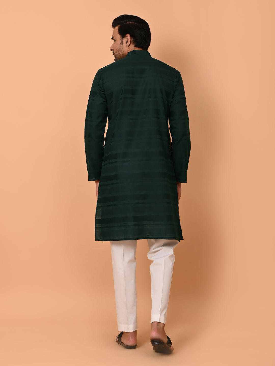 Striped Green Kurta Set - KM38033-12