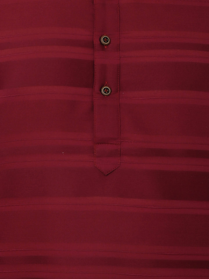 Striped Maroon Kurta Set - KM38033-11