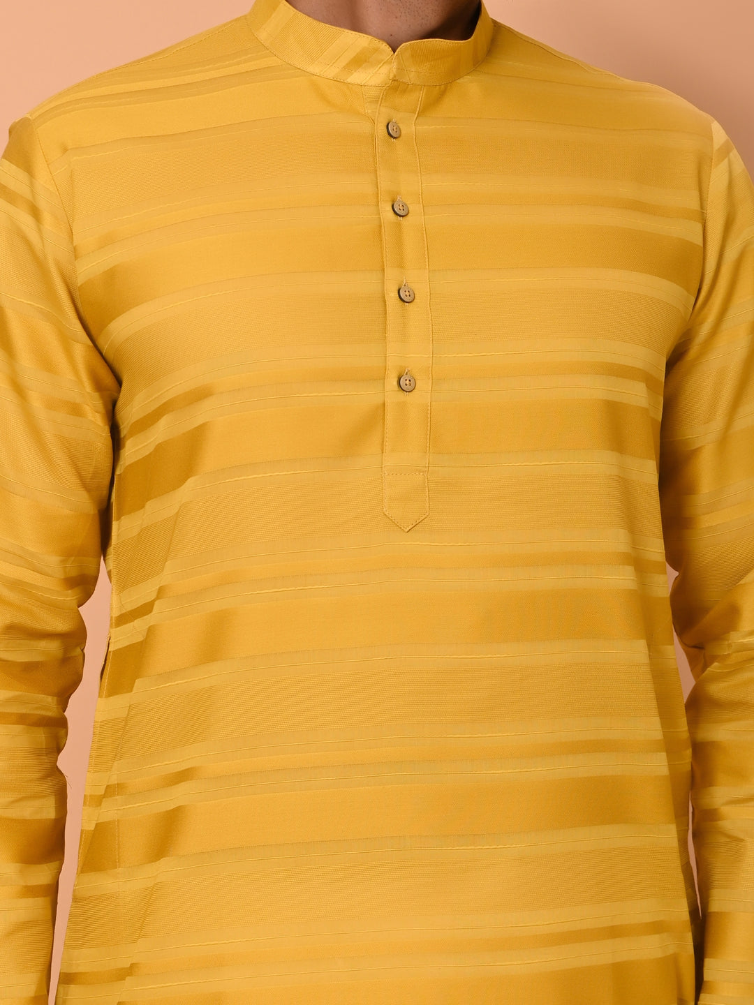 Striped Mustard Kurta Set - KM38033-7