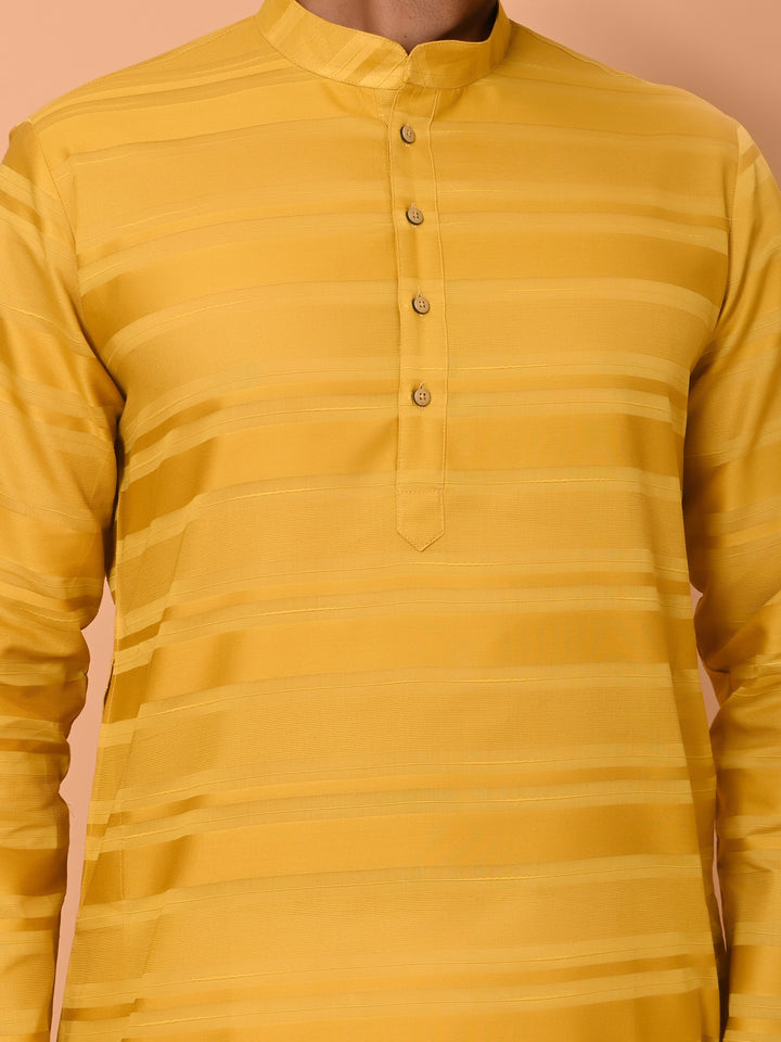 Striped Mustard Kurta Set - KM38033-7