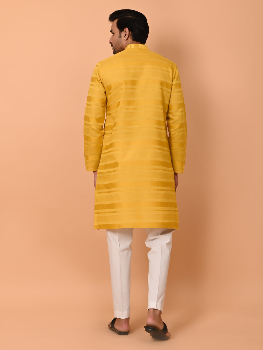 Striped Mustard Kurta Set - KM38033-7