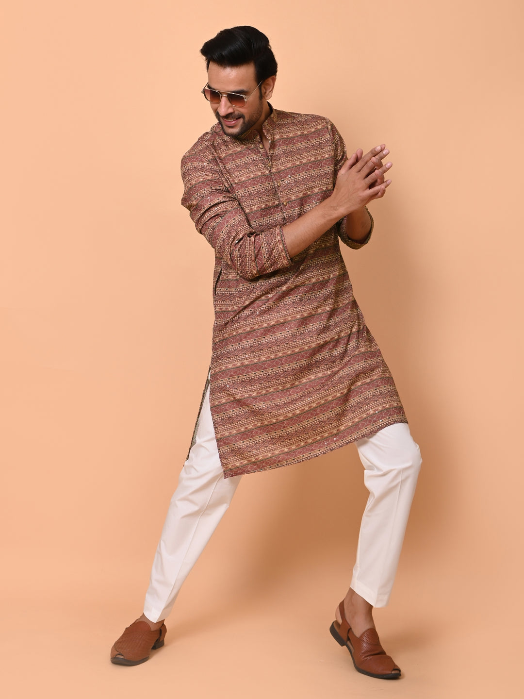 Sequence Wine Kurta Set - KM36479-669A