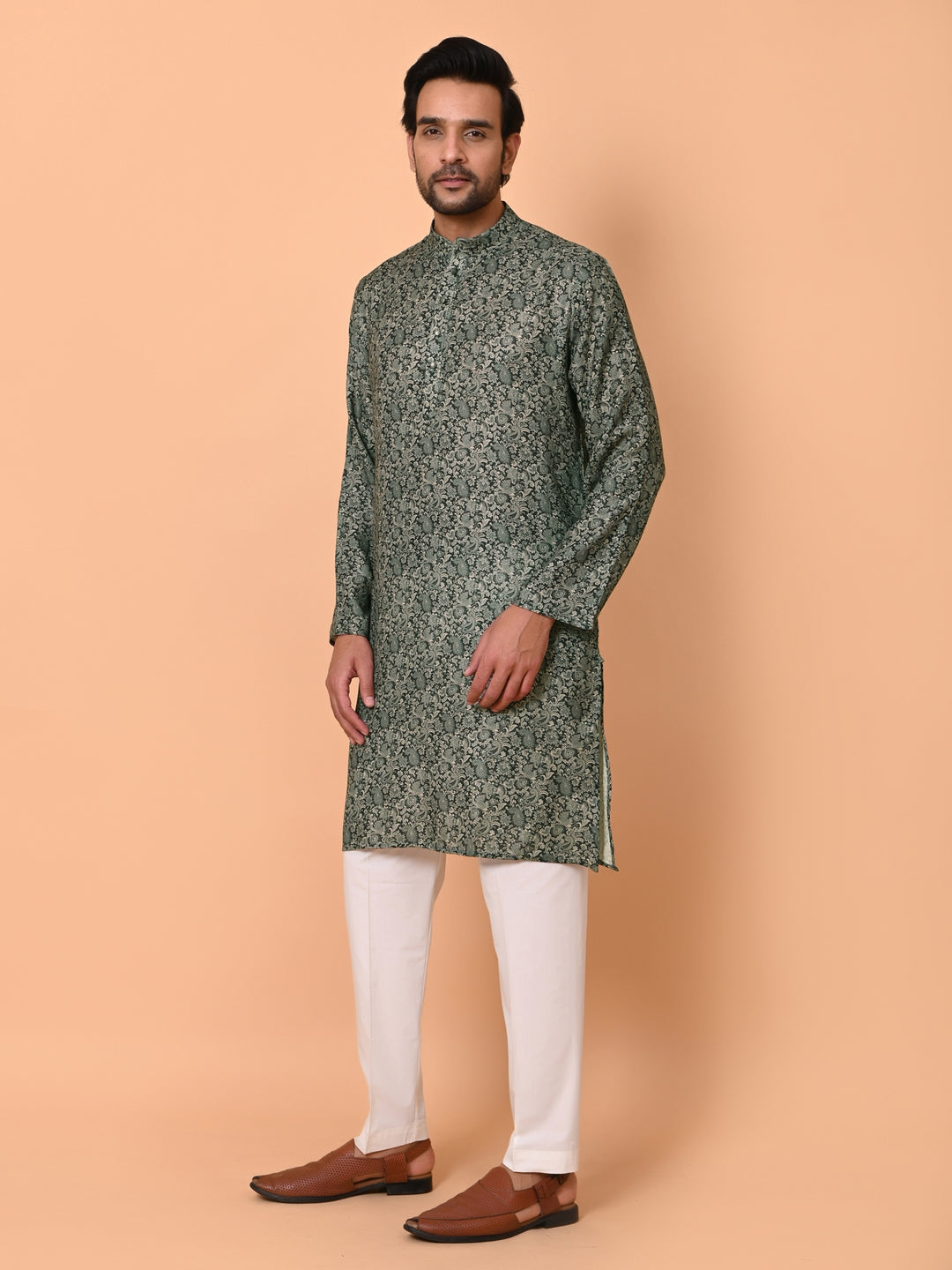 Paisley Black Kurta Set - KM37283-962D