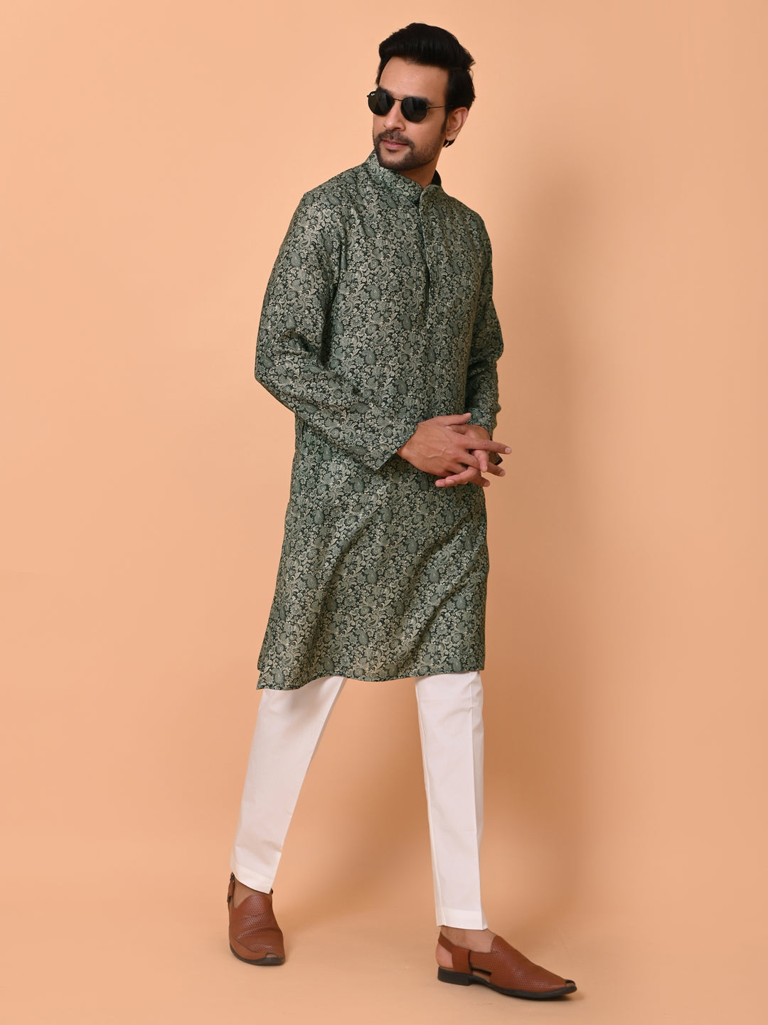 Paisley Black Kurta Set - KM37283-962D