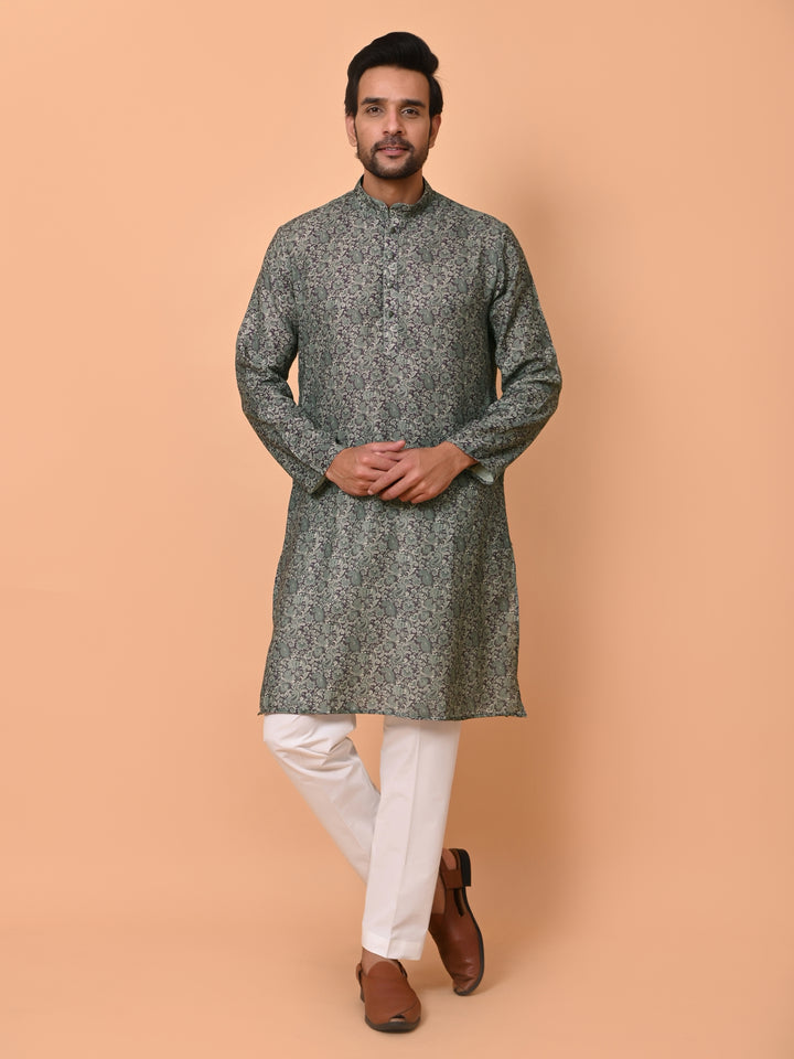 Paisley Wine Kurta Set - KM37283-962B