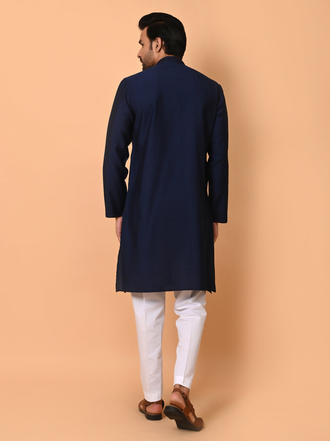 Solid Navy Blue Kurta Set - KM37602-992