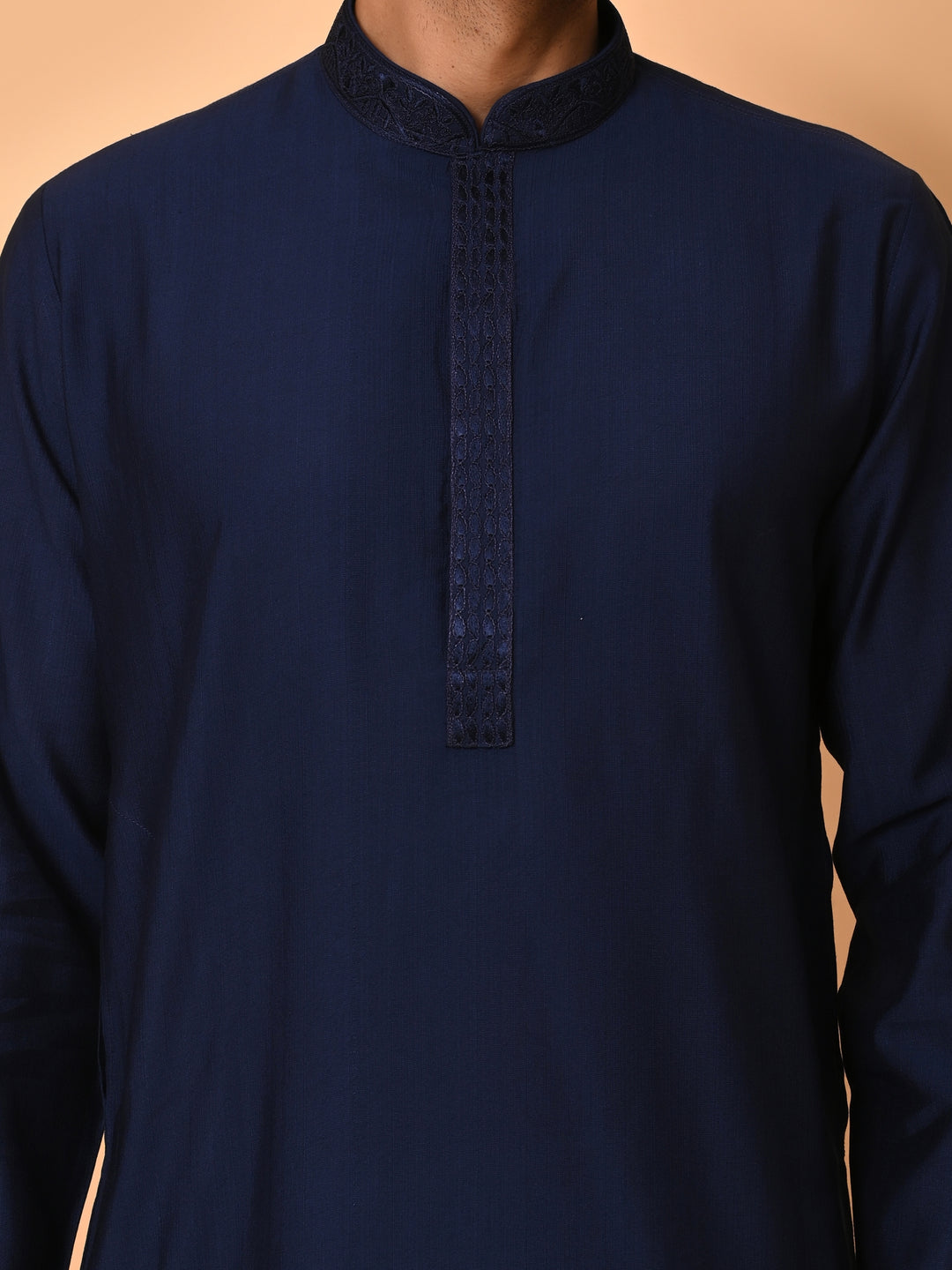 Solid Navy Blue Kurta Set - KM37602-992